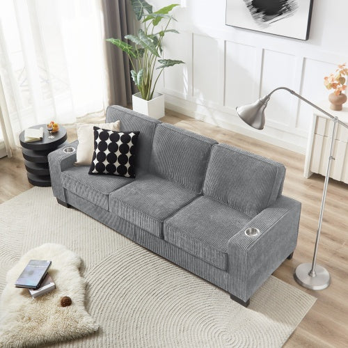 3-Seater Corduroy Sofa