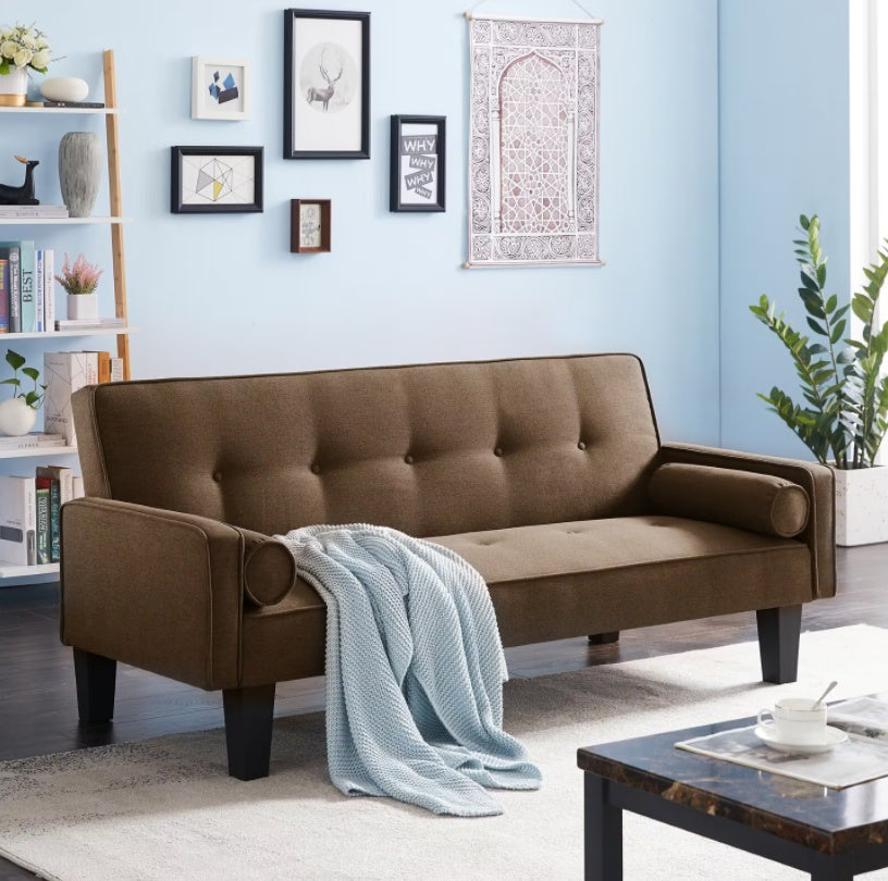 Tufted Fabric Loveseat