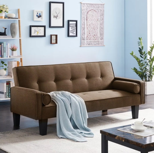 Tufted Fabric Loveseat