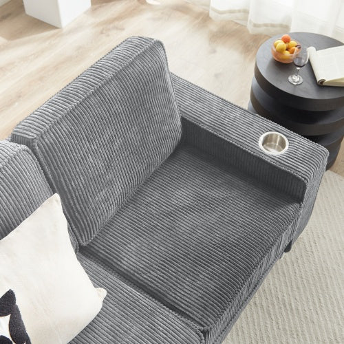 3-Seater Corduroy Sofa