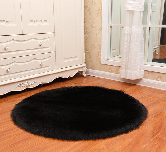 Round Faux Fur Rug