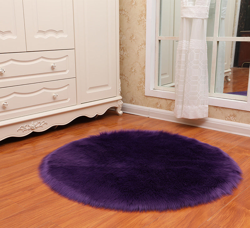 Round Faux Fur Rug