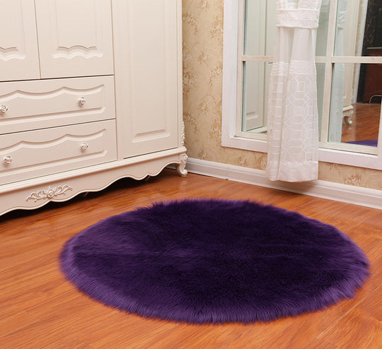Round Faux Fur Rug