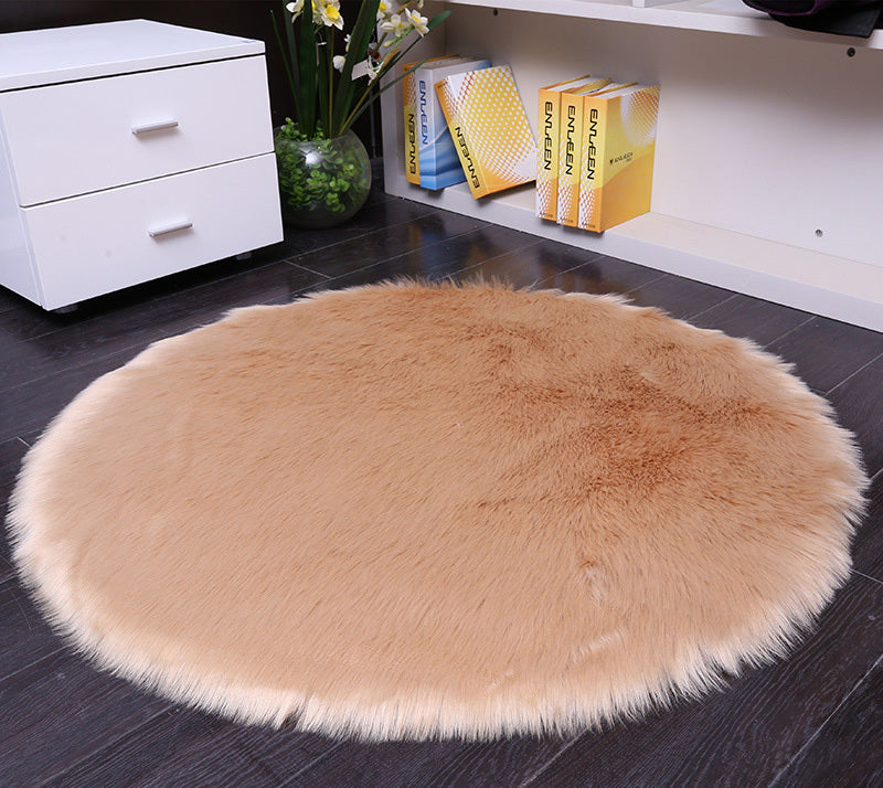 Round Faux Fur Rug
