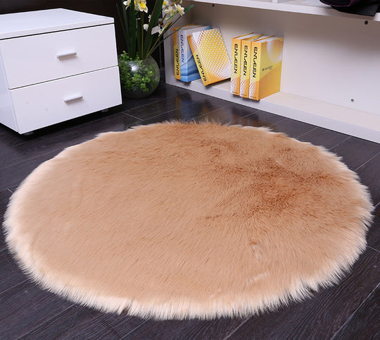 Round Faux Fur Rug