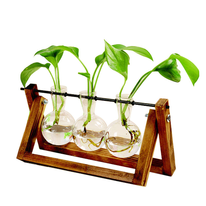 Wooden Swing Plant Vase