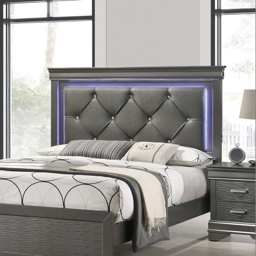 LED Faux Leather Queen Headboard