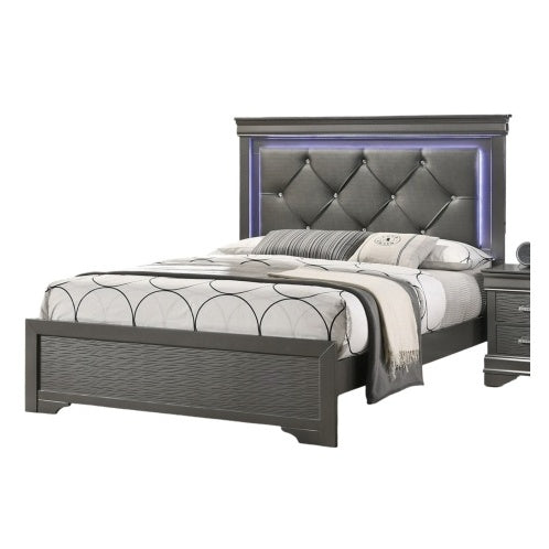 LED Faux Leather Queen Headboard