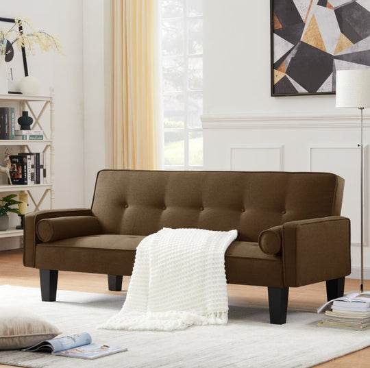 Tufted Fabric Loveseat