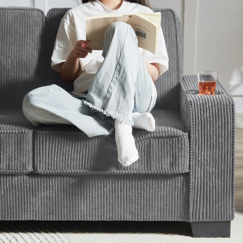 3-Seater Corduroy Sofa