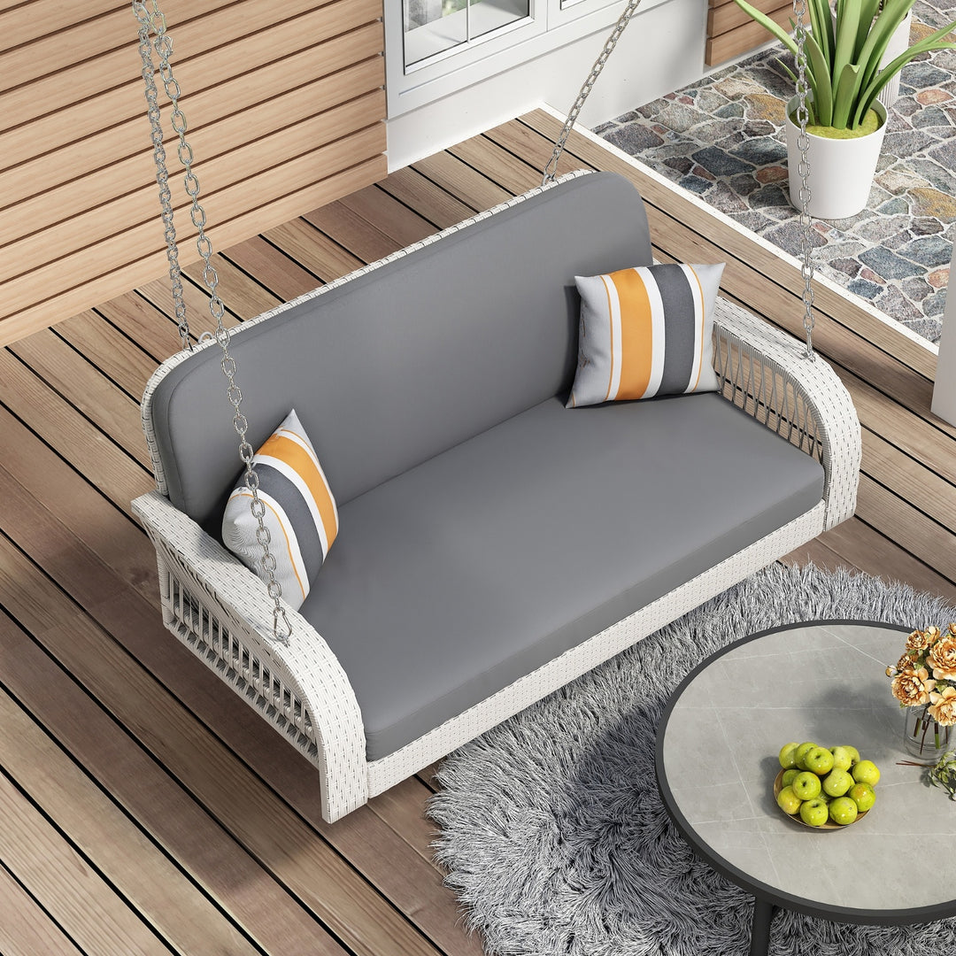 2-Seater Wicker Porch Swing