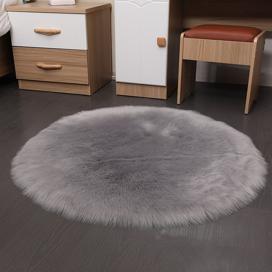 Round Faux Fur Rug