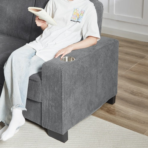 3-Seater Corduroy Sofa